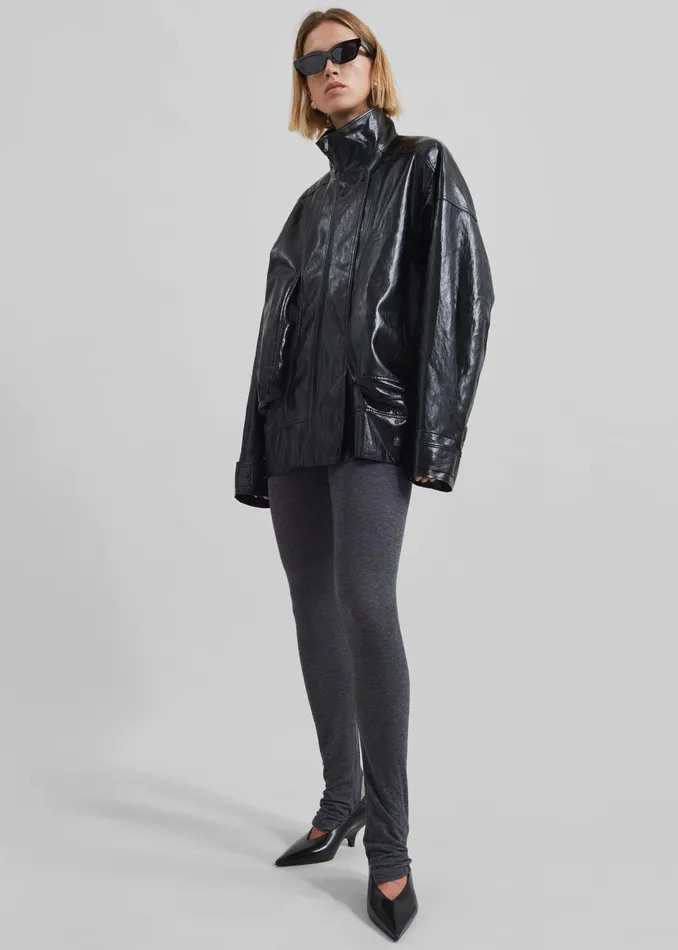 Women Savannah Faux Leather Jacket 8211 Black The Frankie Shop Outerwear