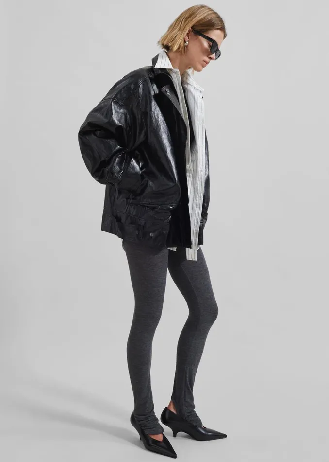 Women Savannah Faux Leather Jacket 8211 Black The Frankie Shop Outerwear
