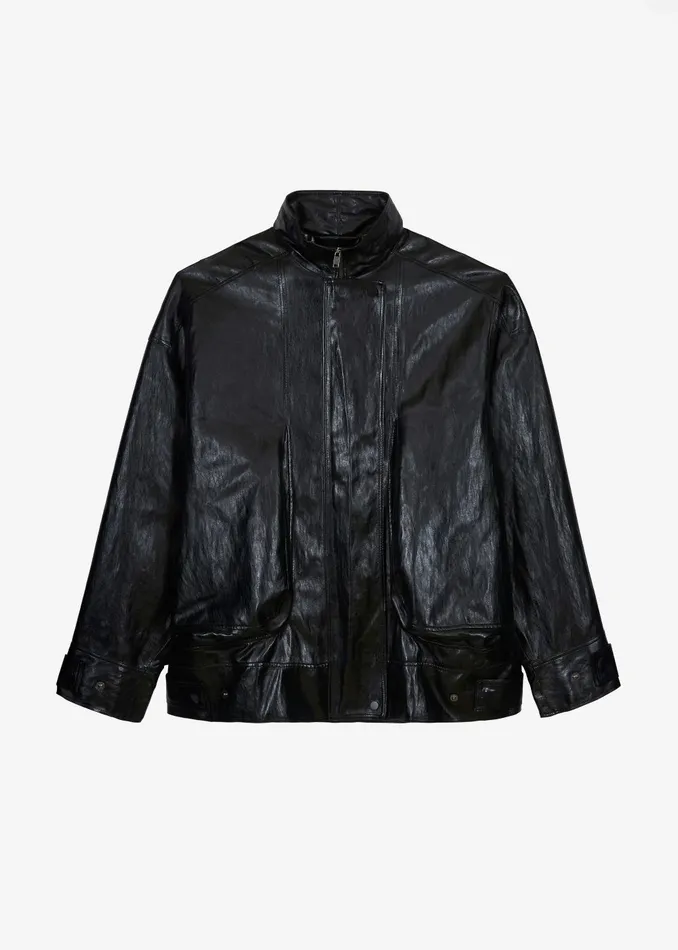 Women Savannah Faux Leather Jacket 8211 Black The Frankie Shop Outerwear