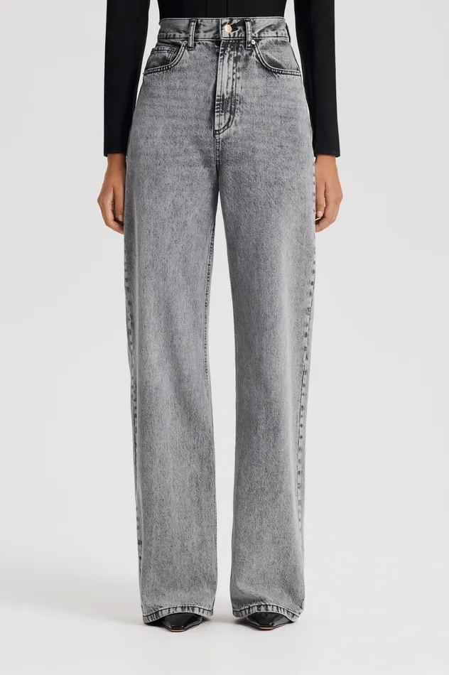 Women Scanlan Theodore DENIM DRAPE LEG JEAN CHARCOALG Trousers Women Scanlan Theodore DENIM DRAPE LEG JEAN CHARCOALG Trousers