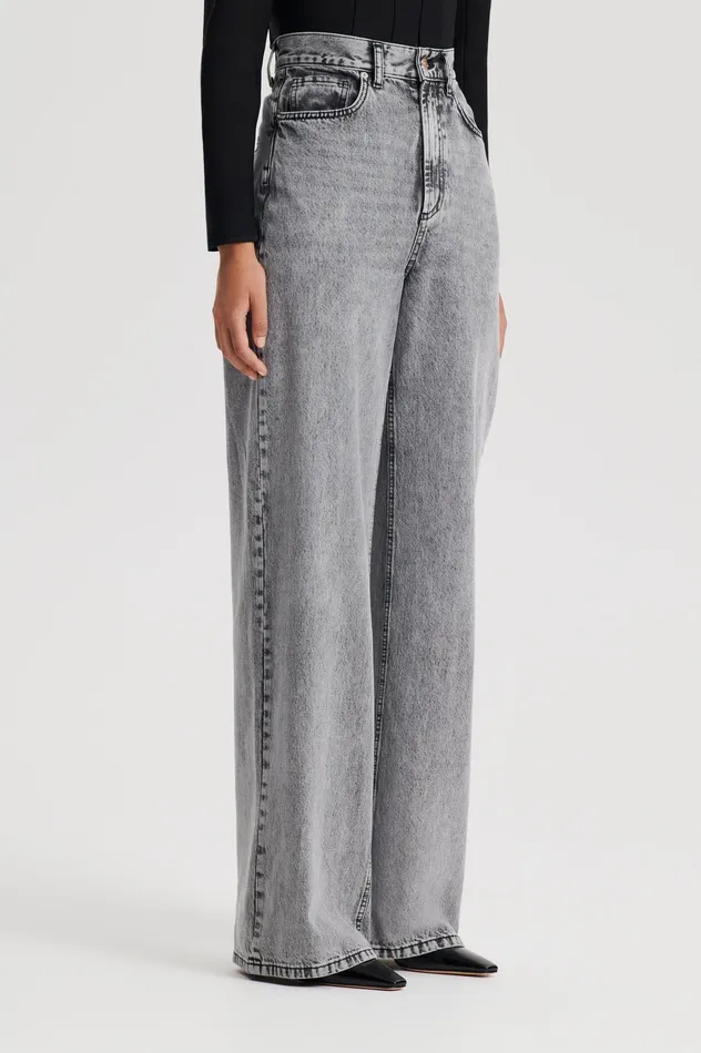 Women Scanlan Theodore DENIM DRAPE LEG JEAN CHARCOALG Trousers Women Scanlan Theodore DENIM DRAPE LEG JEAN CHARCOALG Trousers