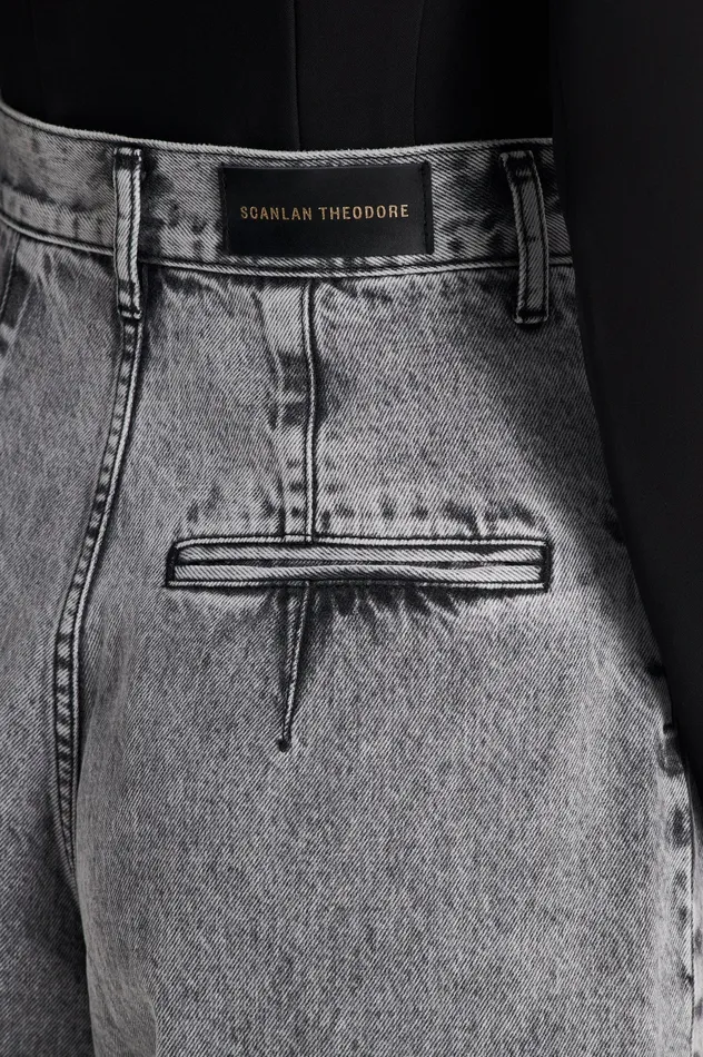 Women Scanlan Theodore DENIM DRAPE LEG JEAN CHARCOALG Trousers Women Scanlan Theodore DENIM DRAPE LEG JEAN CHARCOALG Trousers