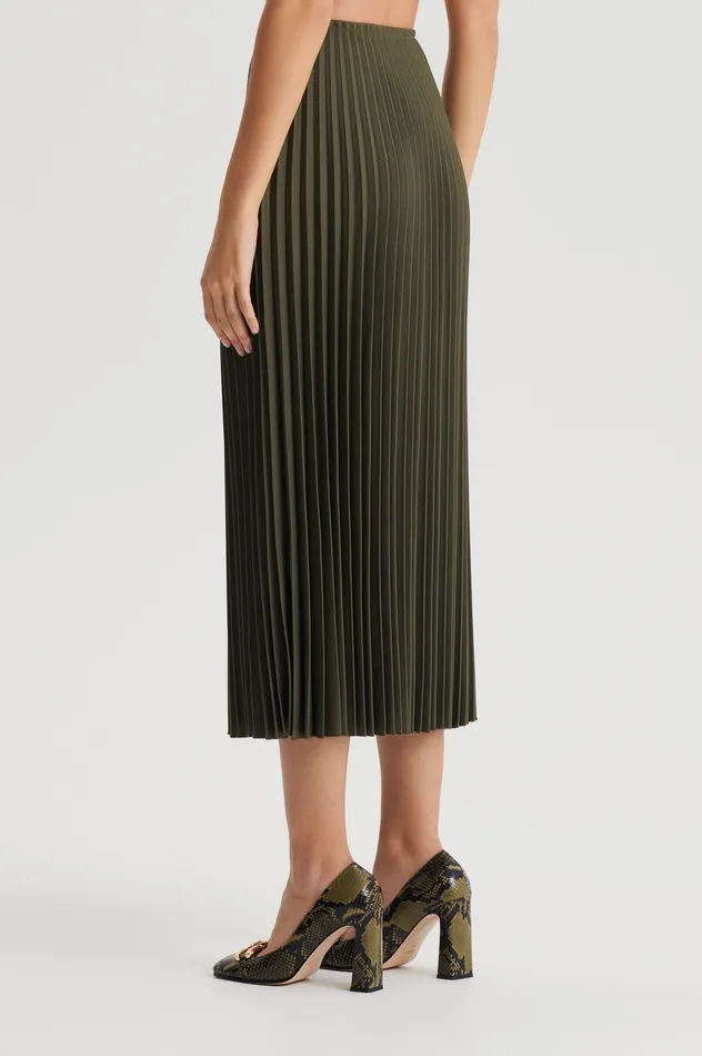 Women Scanlan Theodore TWILL PLEAT SKIRT JUNGLE Skirts Women Scanlan Theodore TWILL PLEAT SKIRT JUNGLE Skirts