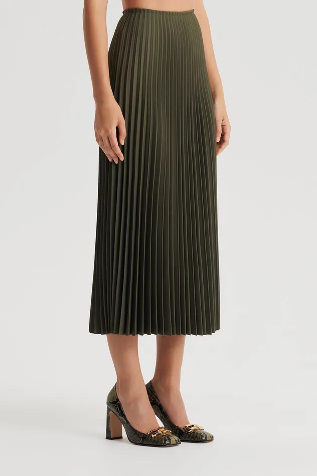 Women Scanlan Theodore TWILL PLEAT SKIRT JUNGLE Skirts Women Scanlan Theodore TWILL PLEAT SKIRT JUNGLE Skirts