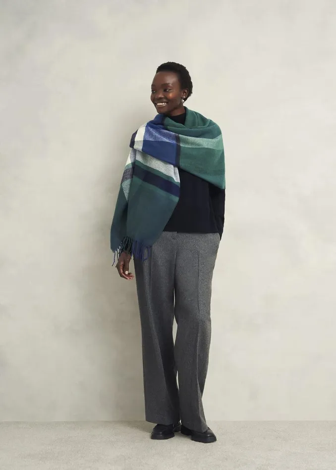 Women Scarves Hobbs Tiana Scarf Green Multi