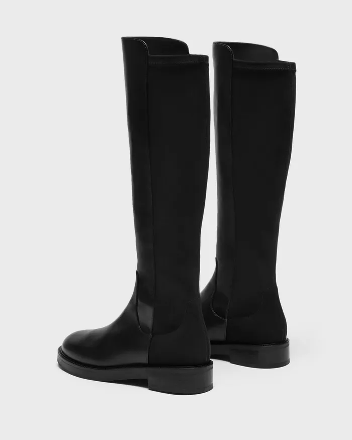 Women Shoes Theory KneeHigh PullOn Boot In Leather Black