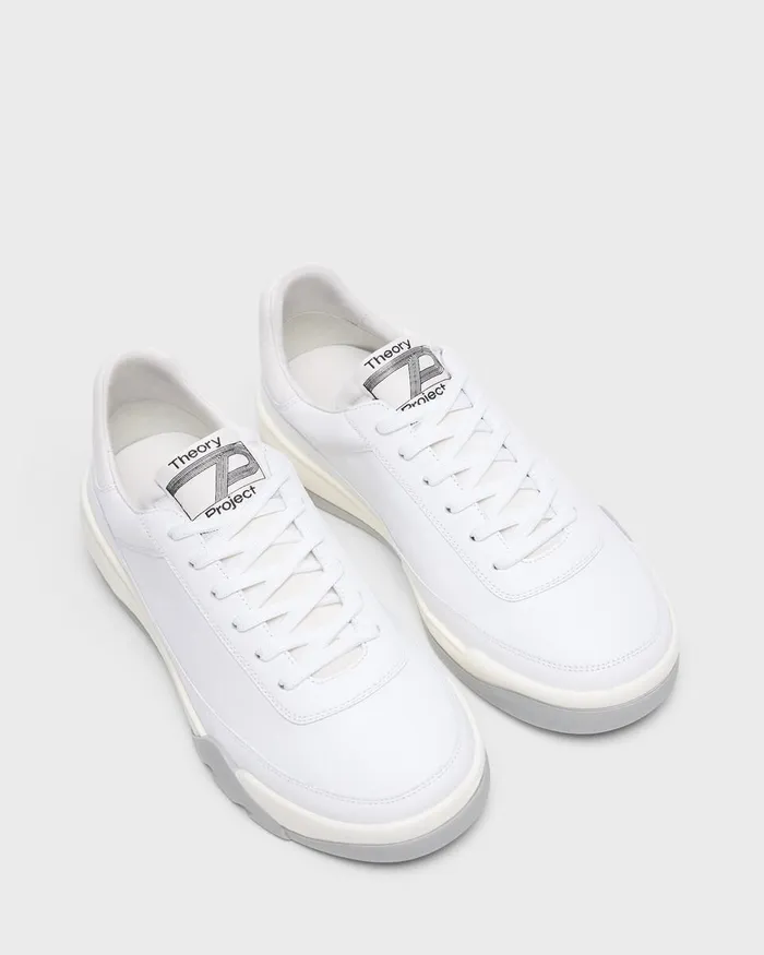 Women Shoes Theory Leather Sneaker White
