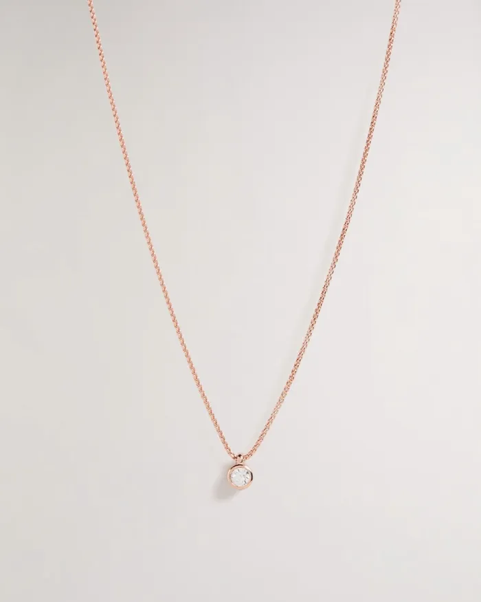 Women SININAA 8211 Crystal Pendant Necklace Rose Gold Colour Ted Baker Jewellery Women SININAA 8211 Crystal Pendant Necklace Rose Gold Colour Ted Baker Jewellery