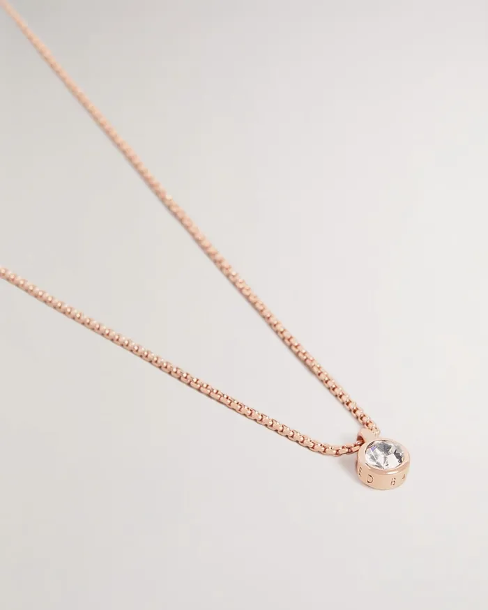 Women SININAA 8211 Crystal Pendant Necklace Rose Gold Colour Ted Baker Jewellery Women SININAA 8211 Crystal Pendant Necklace Rose Gold Colour Ted Baker Jewellery