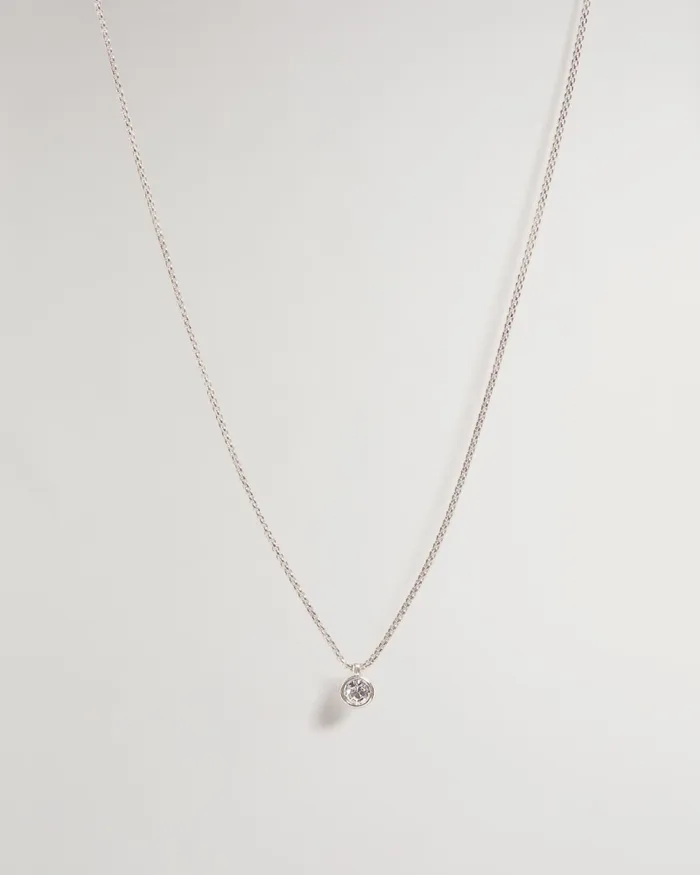 Women SININAA 8211 Crystal Pendant Necklace Silver Colour Ted Baker Jewellery Women SININAA 8211 Crystal Pendant Necklace Silver Colour Ted Baker Jewellery