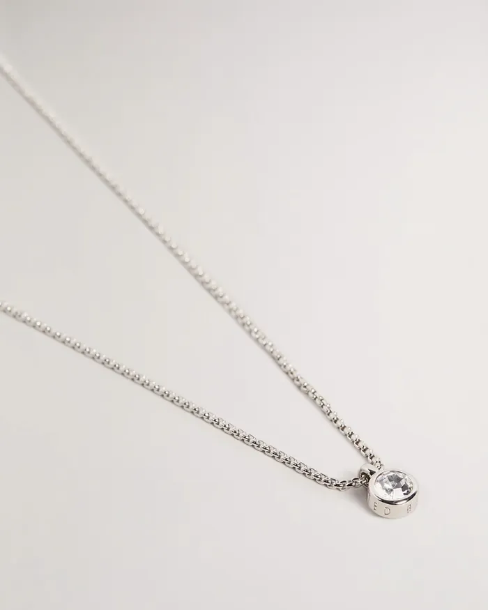 Women SININAA 8211 Crystal Pendant Necklace Silver Colour Ted Baker Jewellery Women SININAA 8211 Crystal Pendant Necklace Silver Colour Ted Baker Jewellery