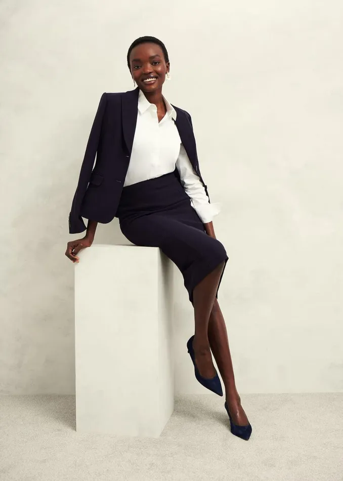 Women Skirts Hobbs Aly Skirt Navy