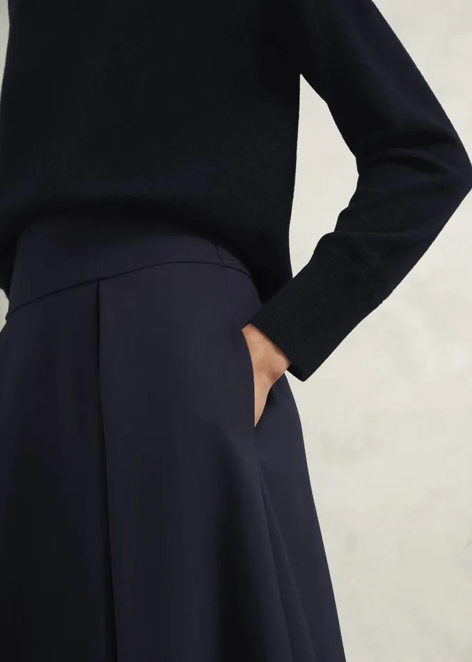 Women Skirts Hobbs Berkeley Skirt With Wool Navy