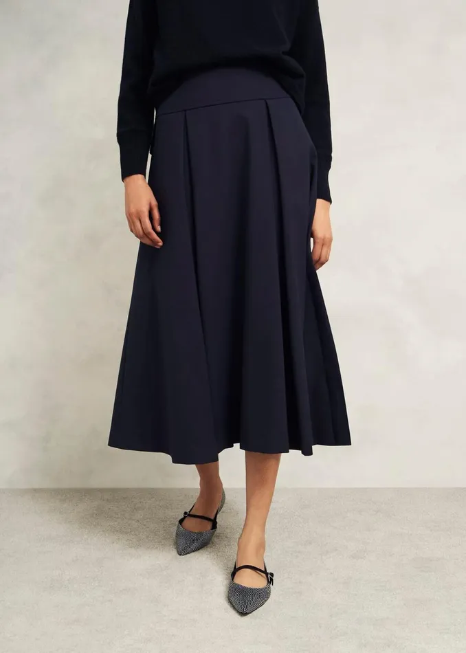 Women Skirts Hobbs Berkeley Skirt With Wool Navy
