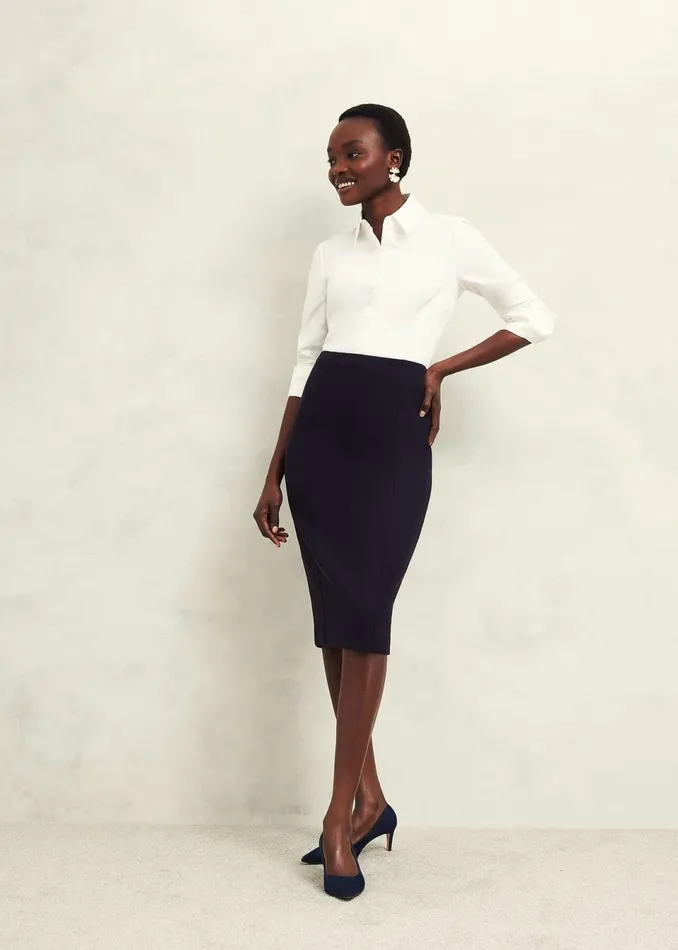 Women Skirts Hobbs Petite Aly Skirt Navy
