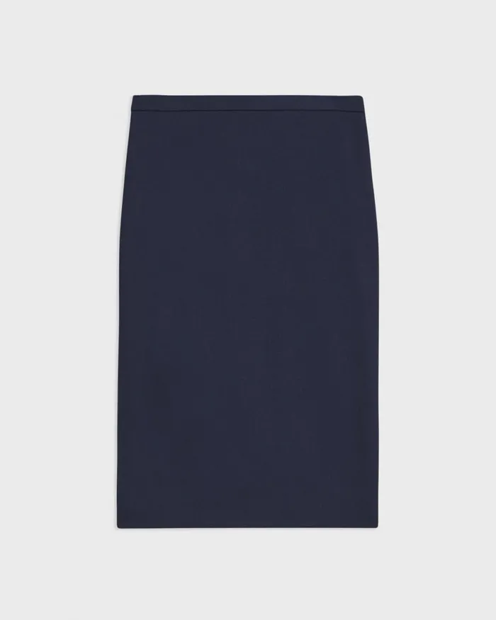 Women Skirts Theory Slim Pencil Skirt In Good Wool Nocturne Navy