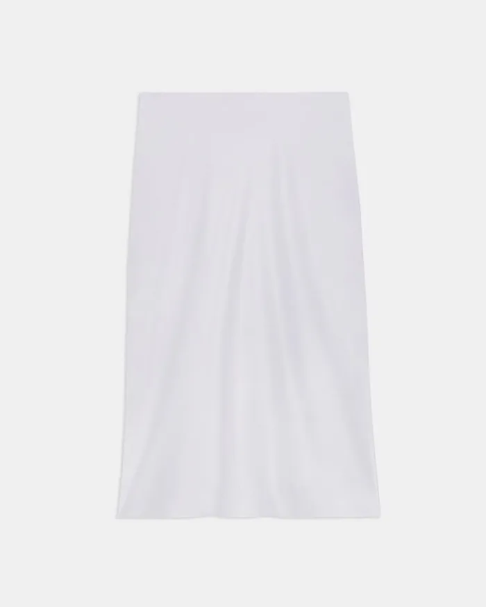 Women Skirts Theory Slip Skirt In Satin Silver