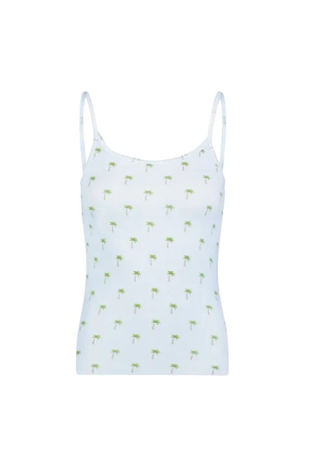 Women Sleepwear LoveShackFancy Polka Dot England Scoop Camisole Palm Sky Print