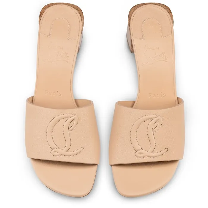 Women So CL Mule 55 Mm Mules Sandals 8211 Calf Leather 8211 Leche Christian Louboutin Mules