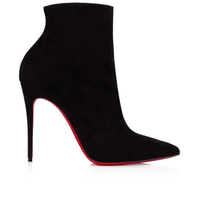 Women So Kate Booty 100 Mm Low Boots 8211 Veau Velours 8211 Black Christian Louboutin Boots