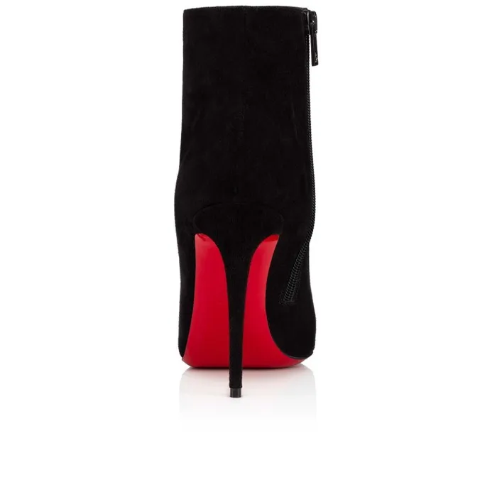 Women So Kate Booty 100 Mm Low Boots 8211 Veau Velours 8211 Black Christian Louboutin Boots