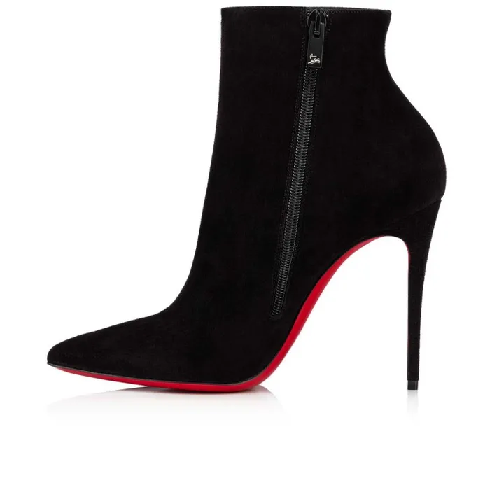 Women So Kate Booty 100 Mm Low Boots 8211 Veau Velours 8211 Black Christian Louboutin Boots