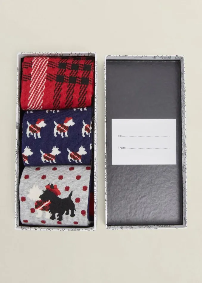 Women Socks and Tights Hobbs Westie Dog Sock Set Multi