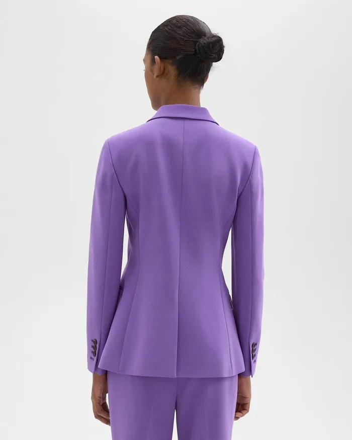 Women Suits Theory Staple Blazer In Admiral Crepe Bright Peony
