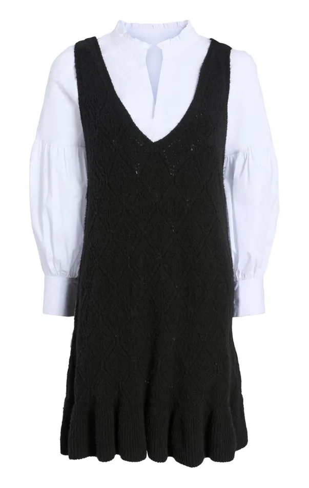 Women Sweaters and Knits Cinq Sept Greysen Dress Blackwhite