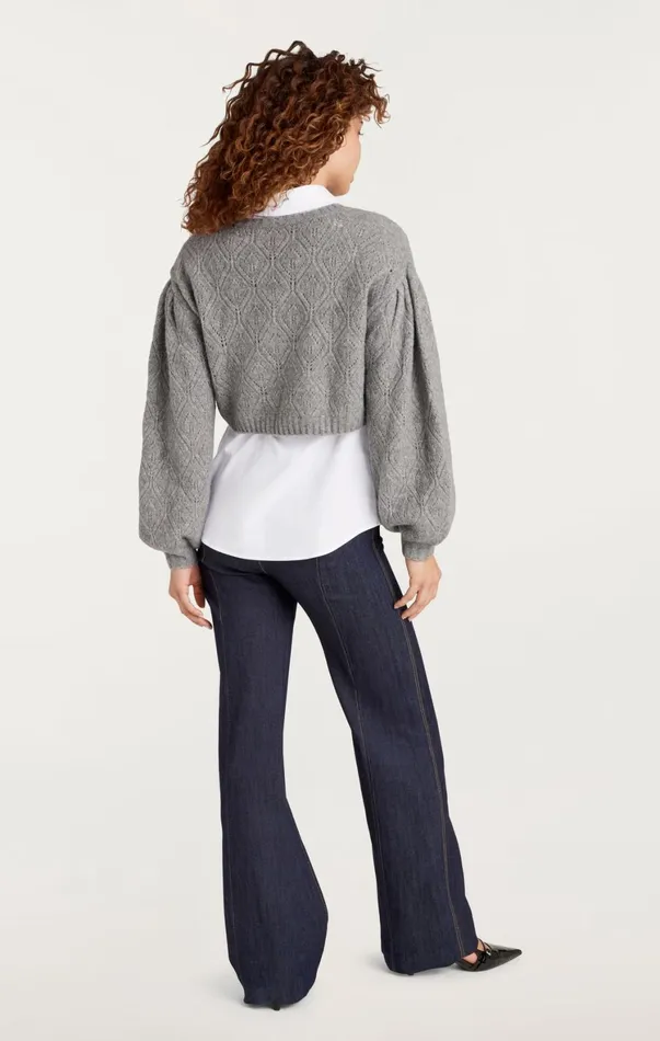 Women Sweaters and Knits Cinq Sept Landry Pullover Heather Greywhite
