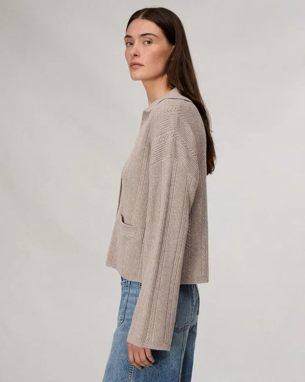 Women Sweaters and Sweatshirts Rag and Bone Maud Cashmere Cardigan Oatmeal