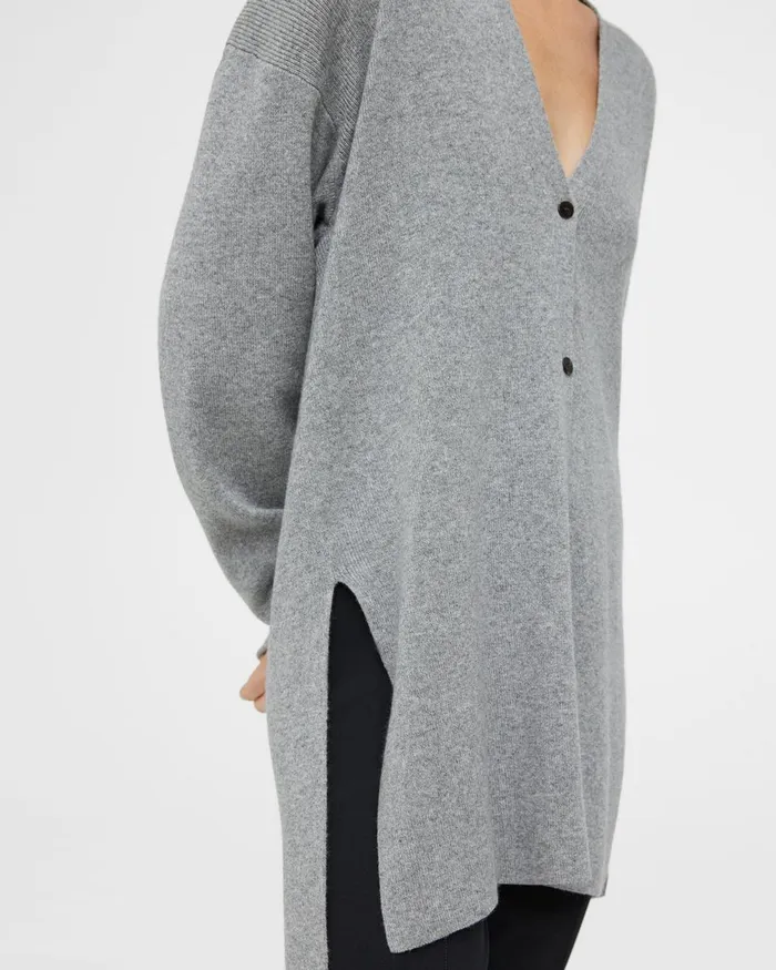 Women Sweaters Cardigans Theory Long Cardigan In Cashmere Husky