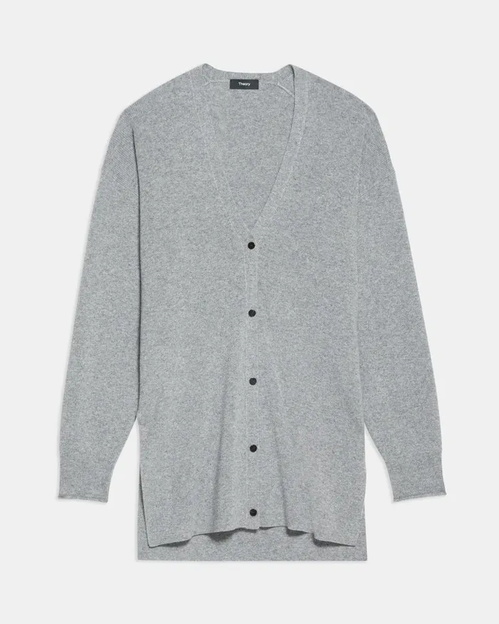 Women Sweaters Cardigans Theory Long Cardigan In Cashmere Husky