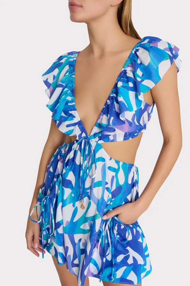 Women Swim and Coverups Milly Delilah Under The Sea CoverUp Dress Blue Multi Women Swim and Coverups Milly Delilah Under The Sea CoverUp Dress Blue Multi