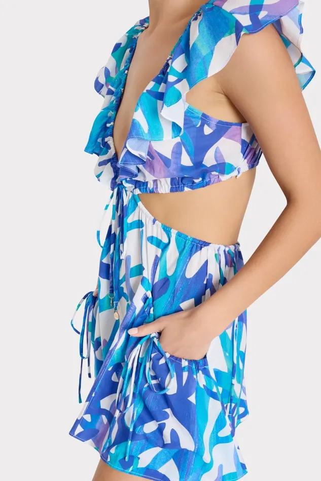 Women Swim and Coverups Milly Delilah Under The Sea CoverUp Dress Blue Multi Women Swim and Coverups Milly Delilah Under The Sea CoverUp Dress Blue Multi