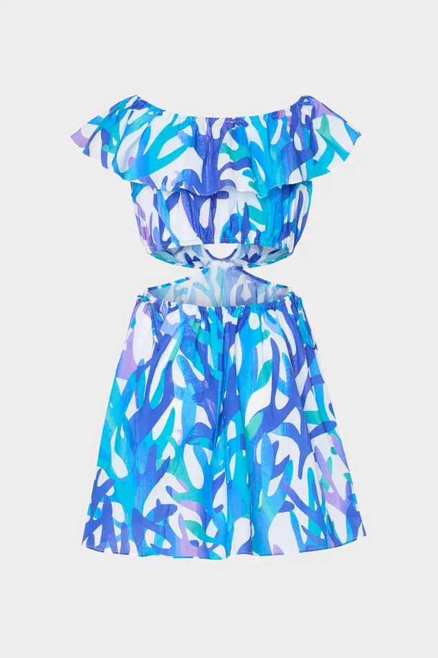 Women Swim and Coverups Milly Delilah Under The Sea CoverUp Dress Blue Multi Women Swim and Coverups Milly Delilah Under The Sea CoverUp Dress Blue Multi