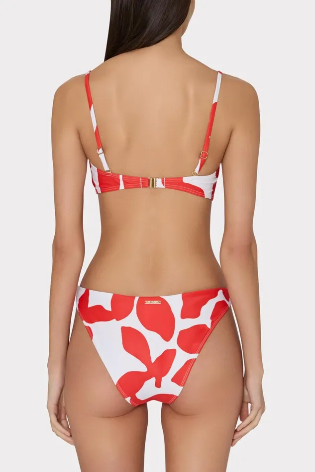 Women Swim and Coverups Milly Grand Foliage Bikini Top Redwhite Women Swim and Coverups Milly Grand Foliage Bikini Top Redwhite