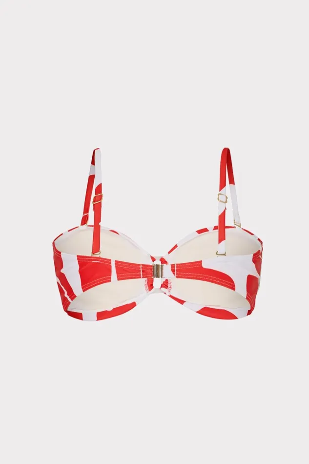 Women Swim and Coverups Milly Grand Foliage Bikini Top Redwhite Women Swim and Coverups Milly Grand Foliage Bikini Top Redwhite
