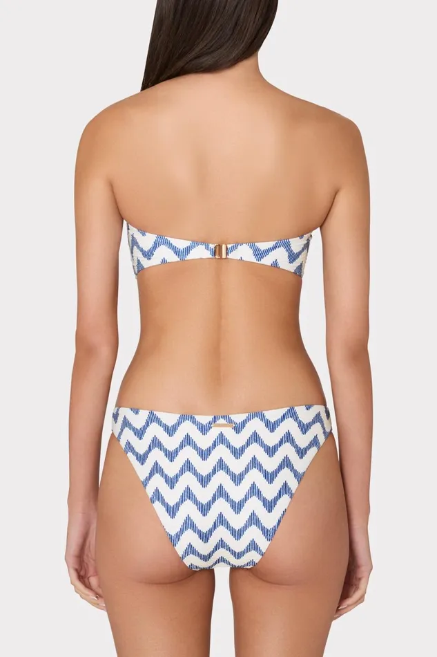 Women Swim and Coverups Milly Margot Barcelona Chevron Bikini Bottom Whiteblue Women Swim and Coverups Milly Margot Barcelona Chevron Bikini Bottom Whiteblue