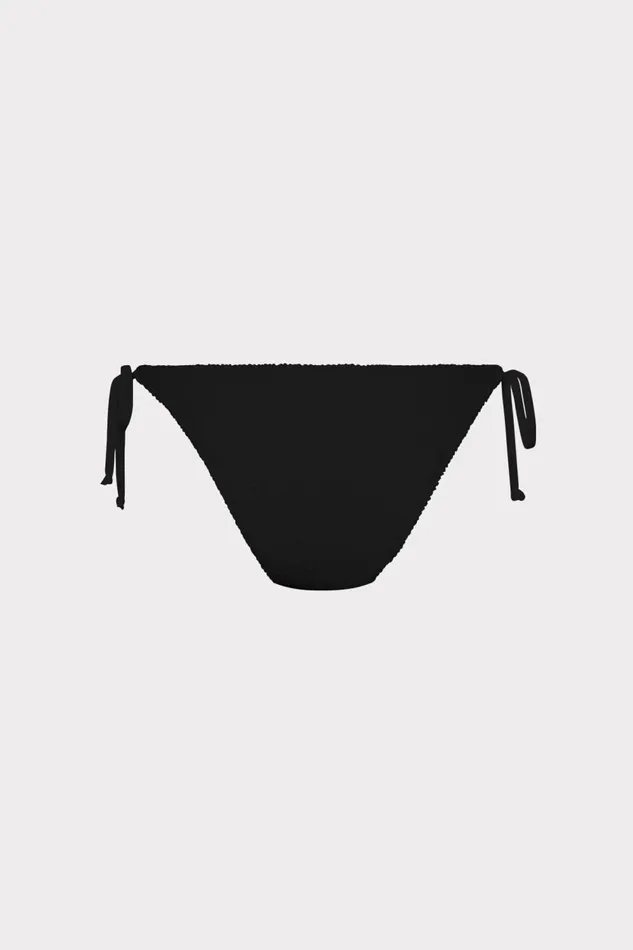 Women Swim and Coverups Milly Textured Bikini Bottom Black Women Swim and Coverups Milly Textured Bikini Bottom Black
