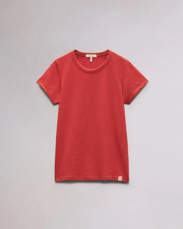 Women TShirts Rag and Bone The Slub Tee Red