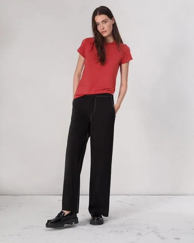 Women TShirts Rag and Bone The Slub Tee Red