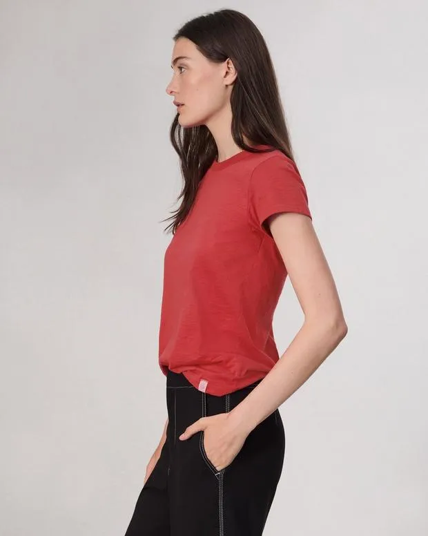 Women TShirts Rag and Bone The Slub Tee Red