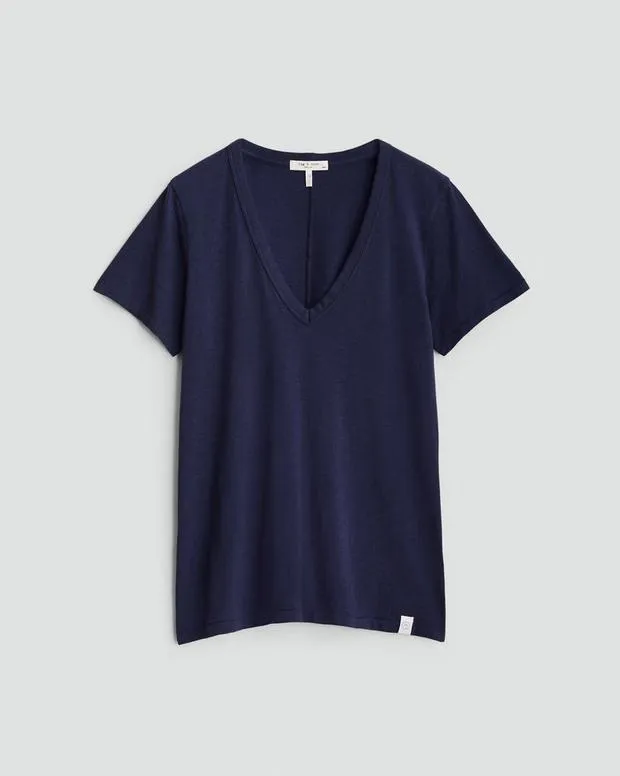 Women TShirts Rag and Bone The Slub Vee Salute