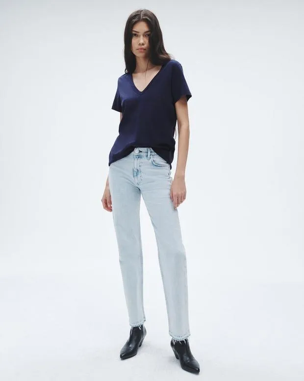 Women TShirts Rag and Bone The Slub Vee Salute