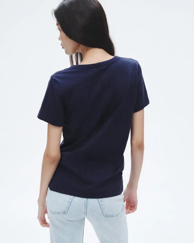 Women TShirts Rag and Bone The Slub Vee Salute