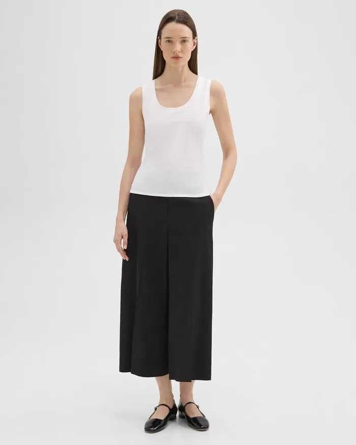 Women TShirts Tank Tops Theory Tiny Tank In Organic Cotton White