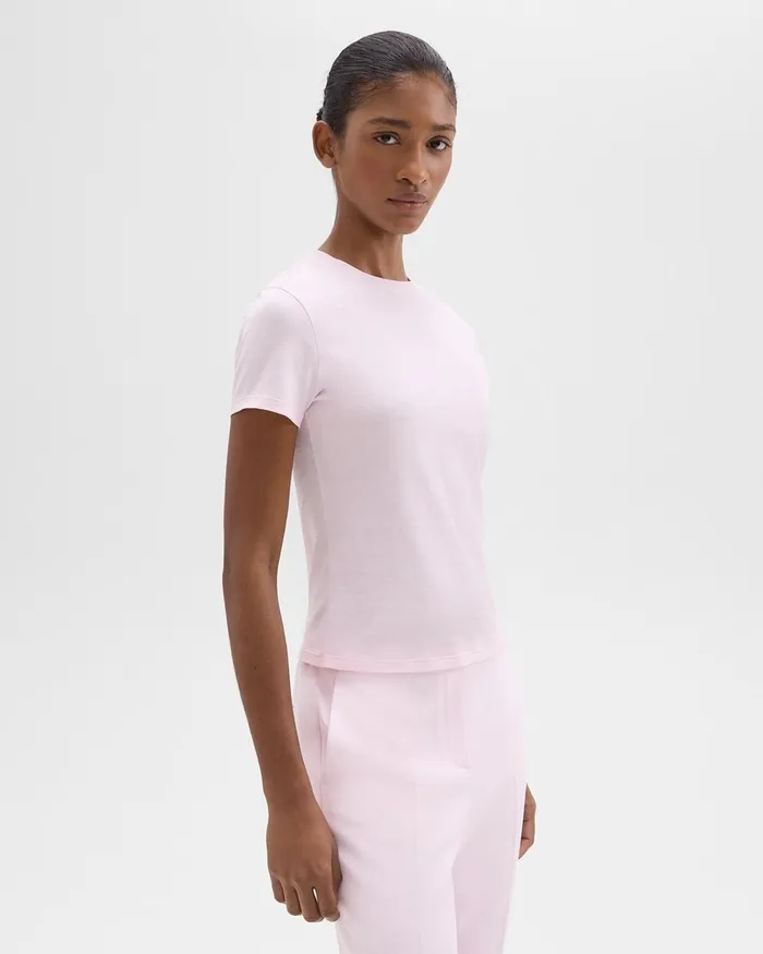 Women TShirts Tank Tops Theory Tiny Tee In Organic Cotton Bloom