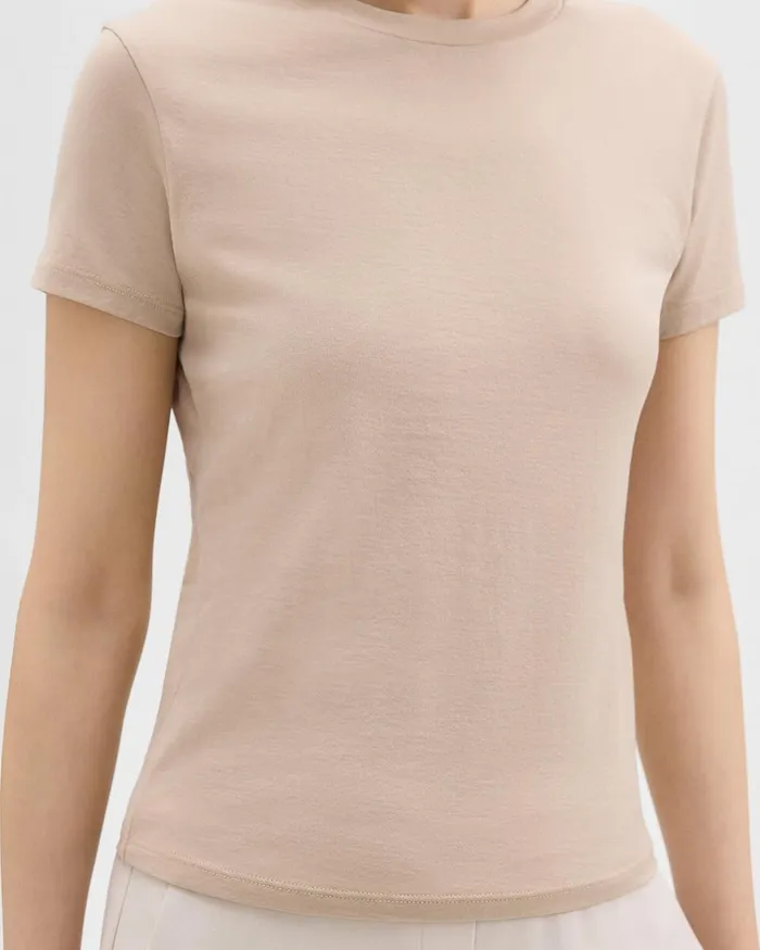 Women TShirts Tank Tops Theory Tiny Tee In Organic Cotton Canvas
