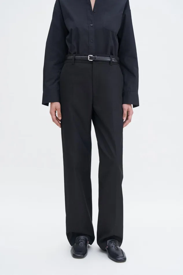 Women Tailored Cotton Trousers Black Filippa K Trousers